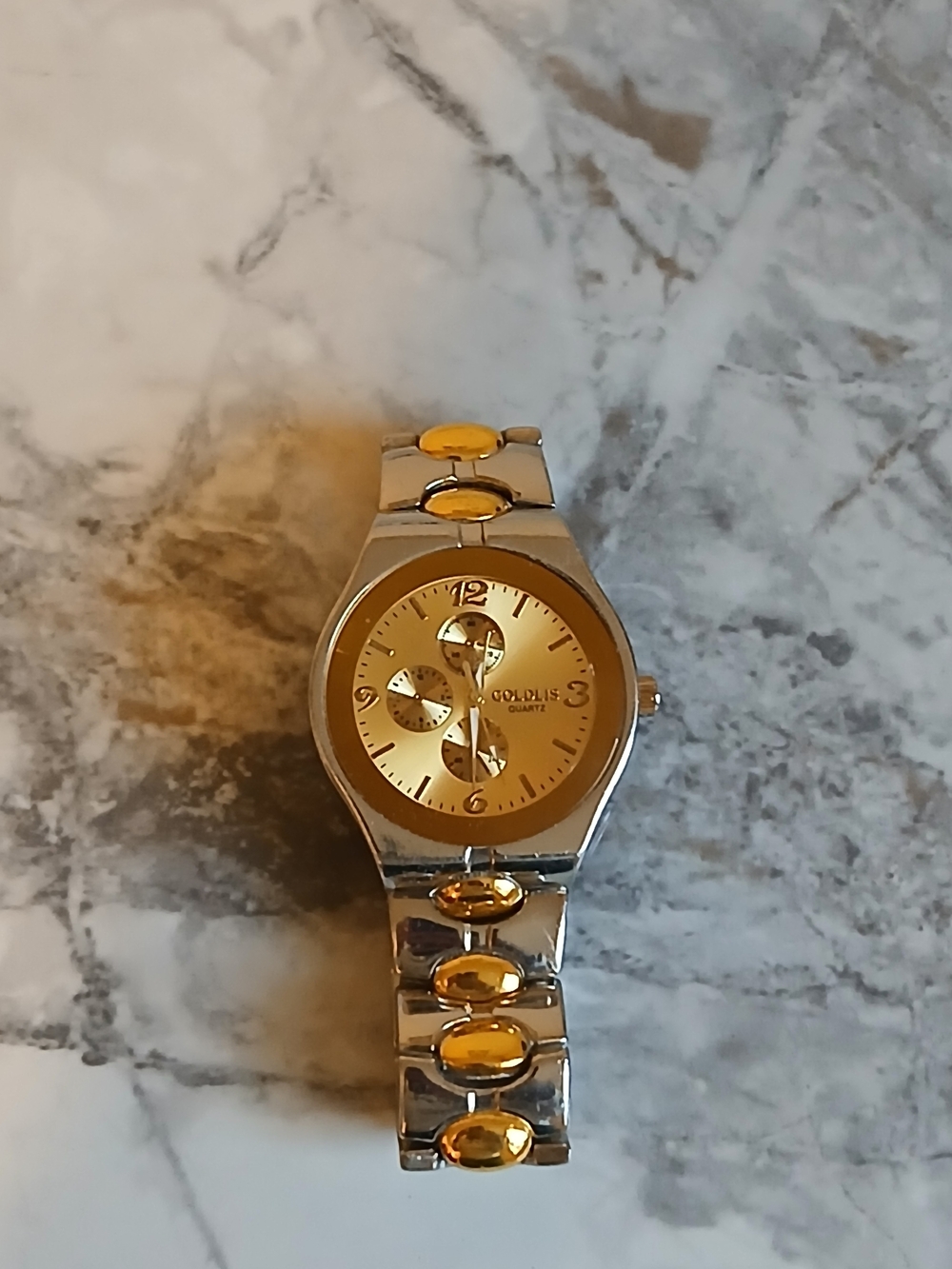 Goldly Tone Dial Stainless Steel Men’s Watch